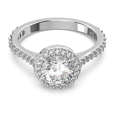 Swarovski Constella Cocktail Ring, Rhodium-plated ladies' ring with radiant Swarovski crystals on sale